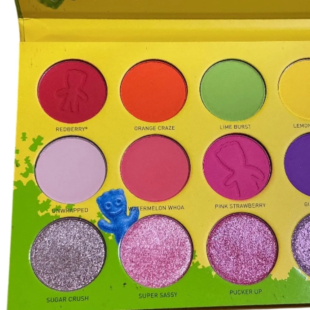 Morphe Eyeshadow Palette Sour Patch Kids, Sour Then Sweet, Bright Hues, Shimmer